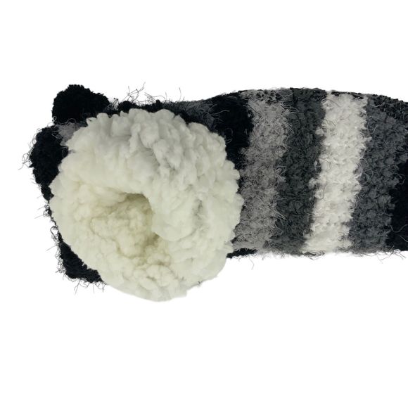 Muk Luks Womens Cabin Socks Shea Butter Non-Skid Bottom Black Gray Size S/M New - Picture 7 of 8